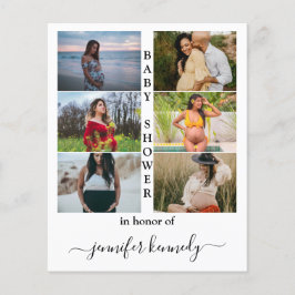 Budget Baby shower 6 Foto Collage Typografie Cute