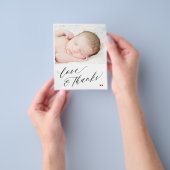 Budget baby shower bedank foto flyer (Hand)