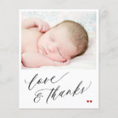 Budget baby shower bedank foto flyer (Voorkant)