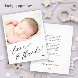Budget baby shower bedank foto flyer
