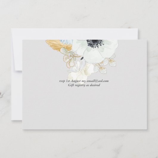 BUDGET Baby Shower Blauwe Anemoon (Achterkant)