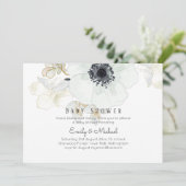 BUDGET Baby Shower Blauwe Anemoon Kaart (Staand voorkant)