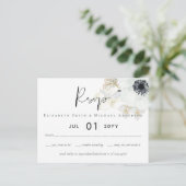 BUDGET Baby shower Blue Anemone Briefkaart (Staand voorkant)