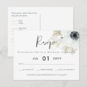 BUDGET Baby shower Blue Anemone Briefkaart (Voorkant / Achterkant)