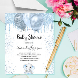 Budget Baby shower boy blauwe olifant