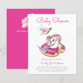 BUDGET Baby Shower Cute Eenhornige Donut Meisjes R (Voorkant / Achterkant)