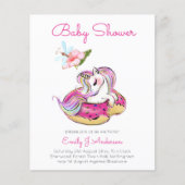 BUDGET Baby Shower Cute Eenhornige Donut Meisjes R (Voorkant)