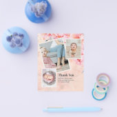 BUDGET Baby shower Dank u wel Foto Collage Flyer (Enkel)