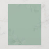 Budget Baby shower Eucalyptus Beer Uitnodiging (Achterkant)