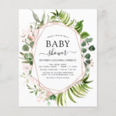 Budget Baby Shower Eucalyptus Botanisch Geometrisc (Voorkant)