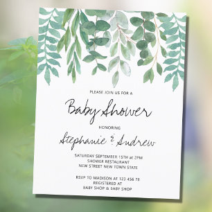 Budget Baby shower Eucalyptus Greenery