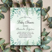 Budget Baby shower Eucalyptus woodland-uitnodiging
