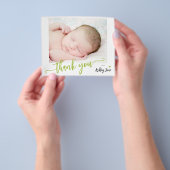 Budget baby shower foto bedankt kaart (Hand)