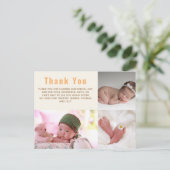 BUDGET Baby shower FOTO Collage Hartelijk dank Briefkaart (Staand voorkant)