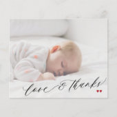 Budget baby shower foto eenvoudig bedankt flyer (Voorkant)