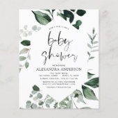 Budget Baby shower Greenery Botanical (Voorkant)