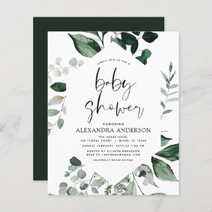 Budget Baby shower Greenery Botanical