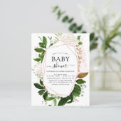 Budget Baby shower Greenery Botanical Geometric (Staand voorkant)
