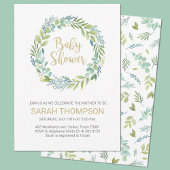 Budget Baby Shower Greenery Eucalyptus Kaart