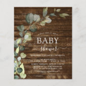 Budget Baby shower Greenery Eucalyptus Rustic (Voorkant)