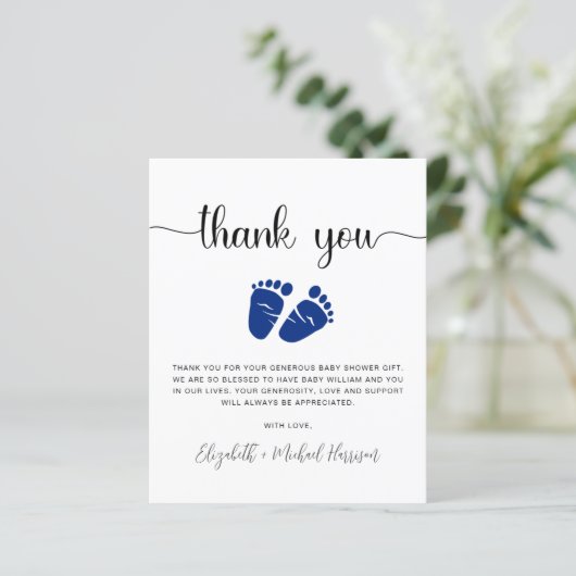 Budget Baby Shower - Hartelijk dank (Staand voorkant)