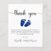 Budget Baby Shower - Hartelijk dank (Voorkant)