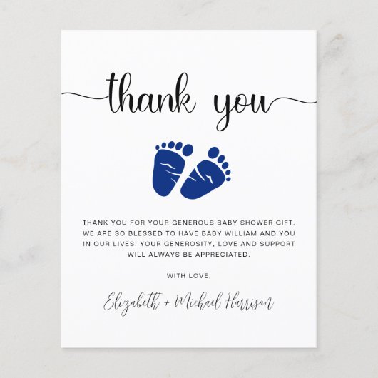 Budget Baby Shower - Hartelijk dank (Voorkant)