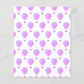 Budget Baby shower Hot Air Ballonuitnodiging (Achterkant)
