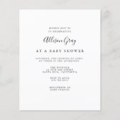 Budget Baby shower Invitation Flyer (Voorkant)