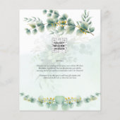 Budget Baby Shower Invitations Greenery Leaves Flyer (Achterkant)
