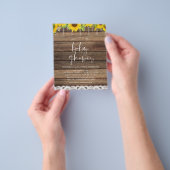 Budget Baby Shower Landelijke Zonnebloem Uitnodigi Flyer (Hand)
