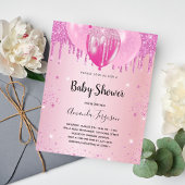 Budget Baby shower meisje roze glitterballonnen