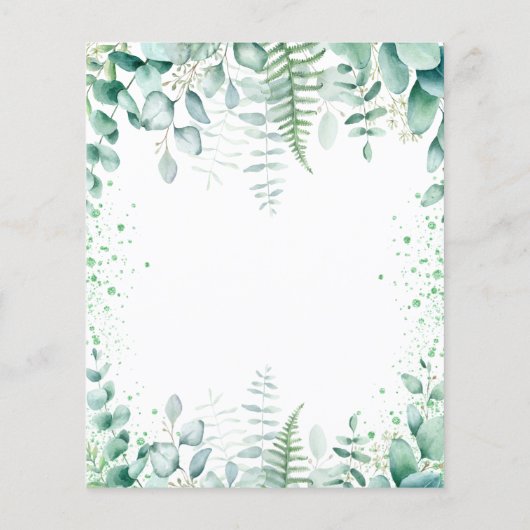 Budget Baby shower olifant eucalyptus-uitnodiging (Achterkant)