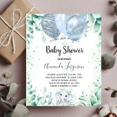 Budget Baby shower olifant eucalyptus-uitnodiging