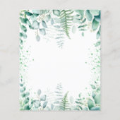 Budget Baby shower olifant eucalyptus-uitnodiging Flyer (Achterkant)