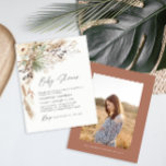 Budget baby shower pampas modern boho elegant flyer<br><div class="desc">Budget baby shower pampas gras en eucalyptus modern boho elegant stijlvol partijontwerp. In een hedendaagse terracotta,  groene,  natuurlijke,  crème- en zwarte kleurweg.</div>