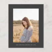 Budget baby shower pampas moderne zwarte foto flyer (Achterkant)