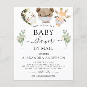 Budget Baby shower per Mail Woodland Invitation Flyer