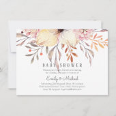 BUDGET Baby Shower Roze Perzik Bloemen (Voorkant)