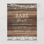Budget Baby shower Rustic Farmhouse Lace (Voorkant)