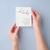 Budget Baby shower Sonogram Fotouitnodiging Flyer (Hand)