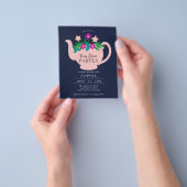 Budget Baby shower Tea Party Uitnodiging Flyer (Hand)