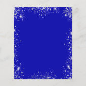 Budget baby shower uitnodiging koninklijk blauw zi (Achterkant)