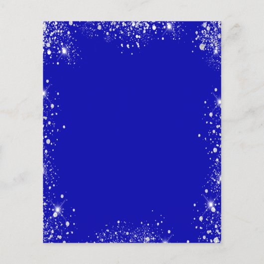 Budget baby shower uitnodiging koninklijk blauw zi (Achterkant)