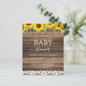 Budget Baby shower Uitnodiging voor ongezonde zonn (Staand voorkant)