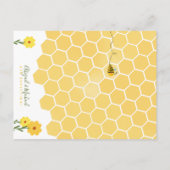 Budget Baby shower Waterverf Bumble Bee Invite Briefkaart (Achterkant)