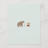 Budget Baby shower Woodland Dierenuitnodiging (Achterkant)