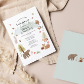 Budget Baby shower Woodland Dierenuitnodiging