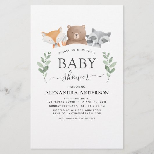 Budget Baby shower Woodland Eucalyptus (Voorkant)
