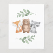 Budget Baby shower Woodland Eucalyptus Flyer (Achterkant)